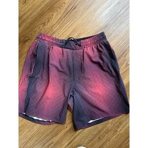 Lululemon Mens Shorts Gym Workout Running Stretch Red Black (no Size Tag)